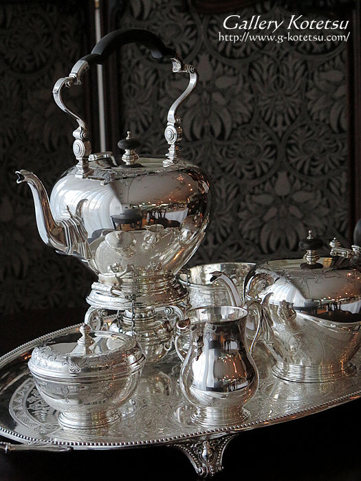 AeB[NVo[eB[Zbg antique silver tea kettle teaset