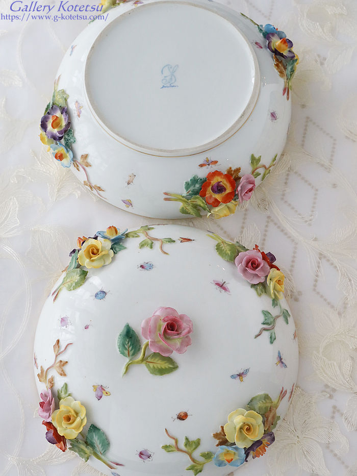 �h���X�f���@�{�E�� dresden covered bowl