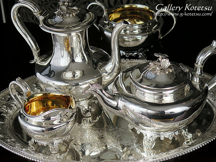アンティーク　シルバーティーセット antique silver teaset