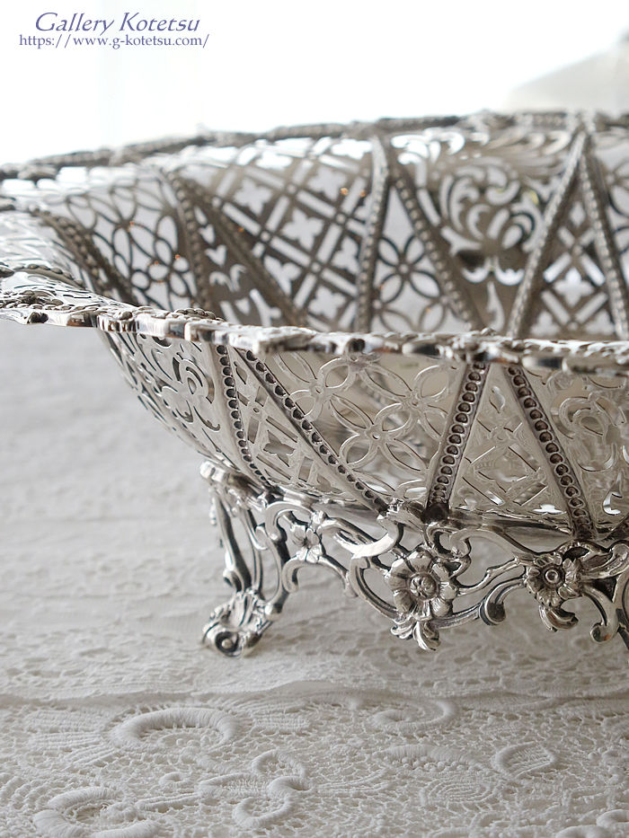 �A���e�B�[�N�V���o�[�o�X�P�b�g antique silver basket