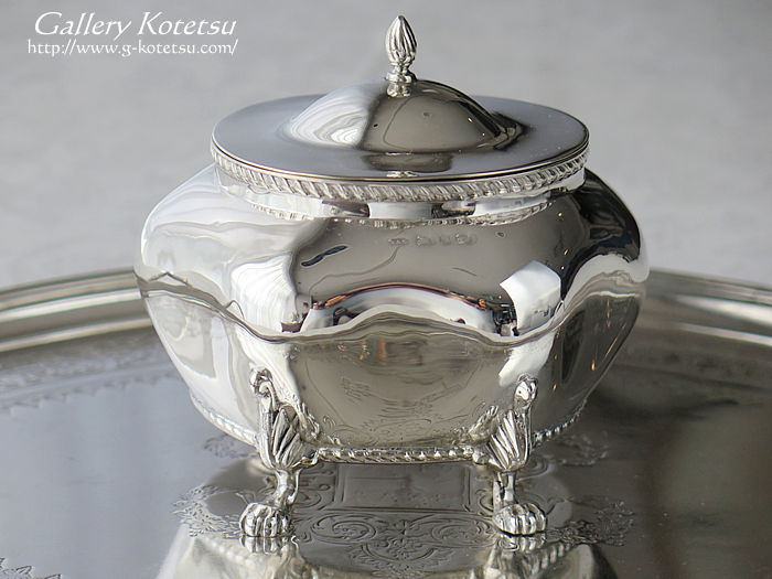 シルバーティーキャディ antique silver teacaddy