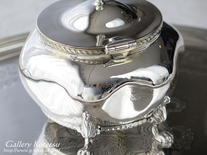 シルバーティーキャディ antique silver teacaddy