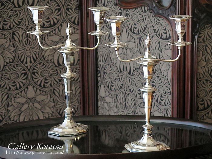 Lfu antique silver candelabra