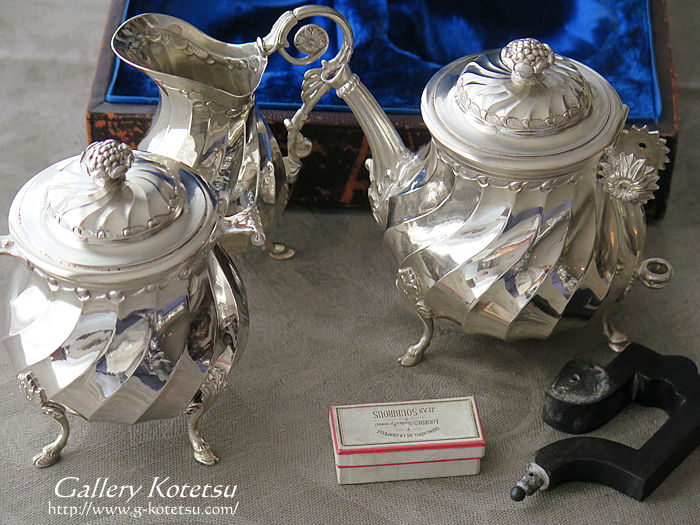 フレンチシルバーティーセット antique silver teaset