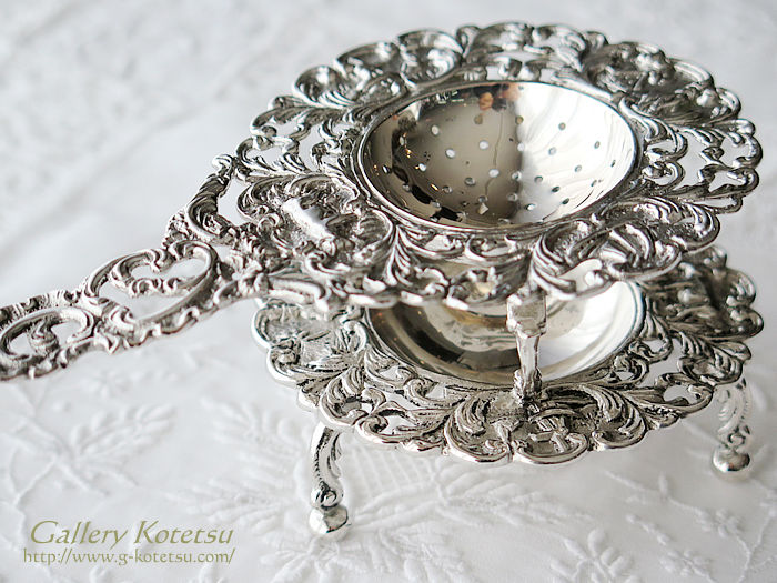 AeB[NVo[@eB[Xg[i[ antique silver tea strainer