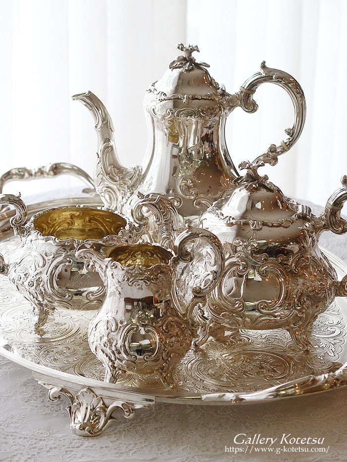 �A���e�B�[�N�V���o�[�e�B�[�Z�b�g antique sikver teaset