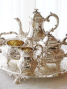 �A���e�B�[�N�V���o�[�e�B�[�Z�b�g antique silver teaset