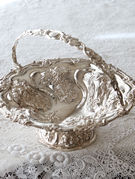 �V���o�[�o�X�P�b�g antique silver basket