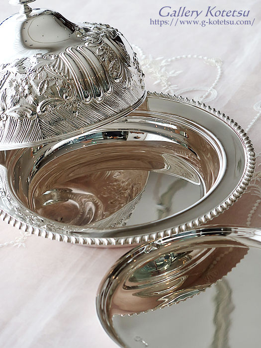 antique silver muffin warmer