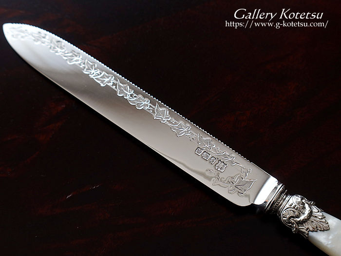 アンティークシルバー　ケーキナイフ antique silver cake knife