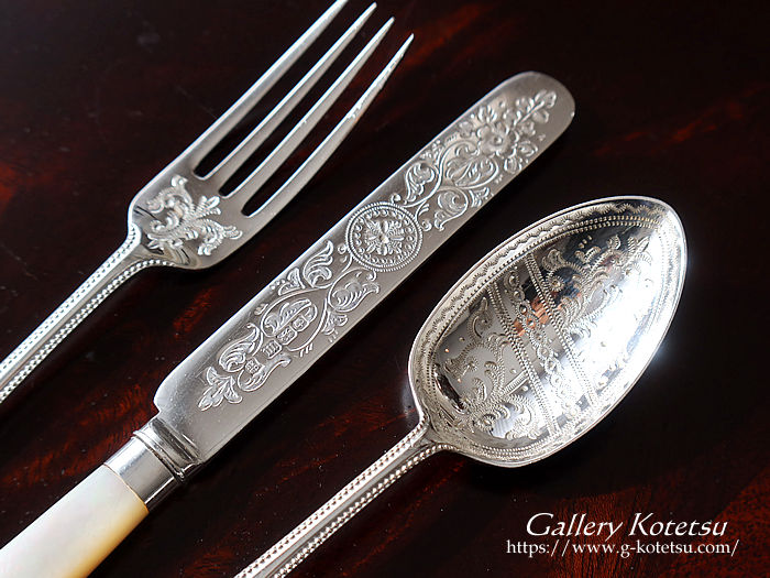 antique silver cutlery アンティークシルバー