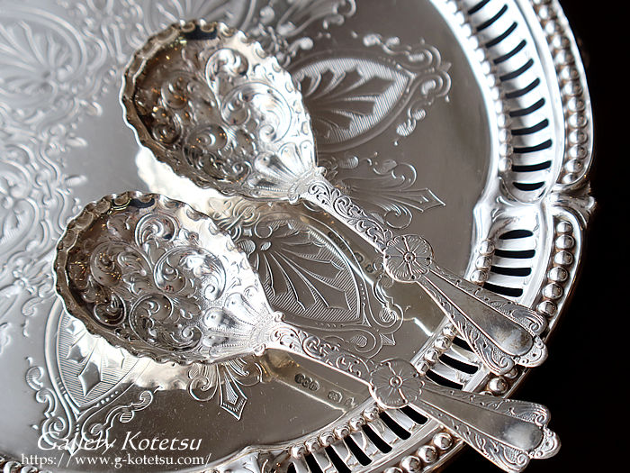 antique silver tea caddy spoon AeB[NVo[@LfBXv[