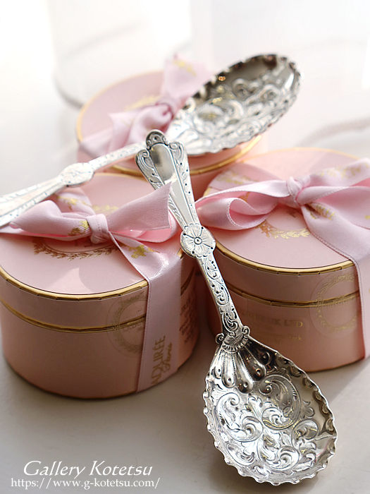 antique silver tea caddy spoon AeB[NVo[@LfBXv[