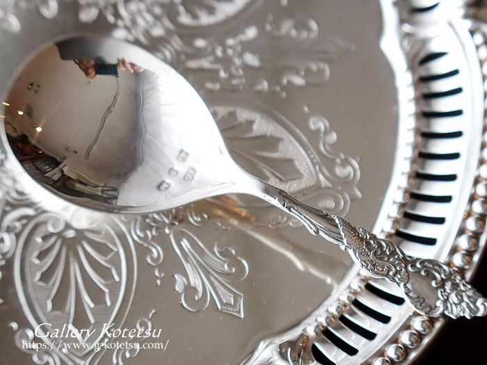 antique silver tea caddy spoon AeB[NVo[@LfBXv[