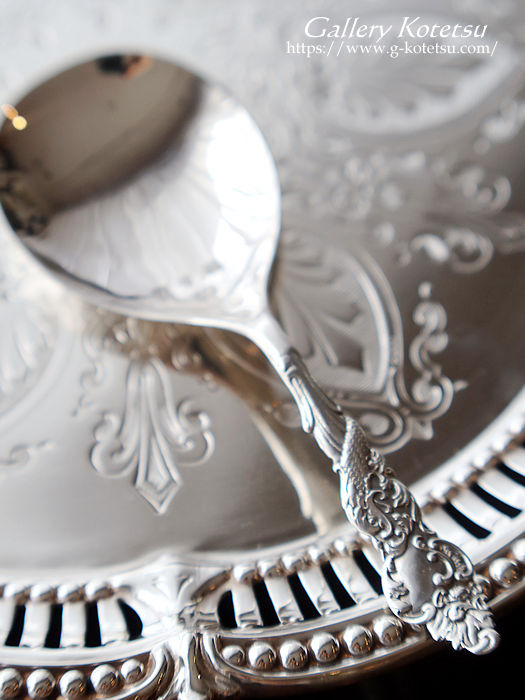 antique silver tea caddy spoon AeB[NVo[@LfBXv[