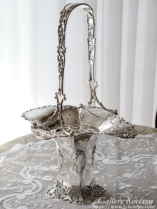 antique silver basket AeB[NVo[@oXPbg