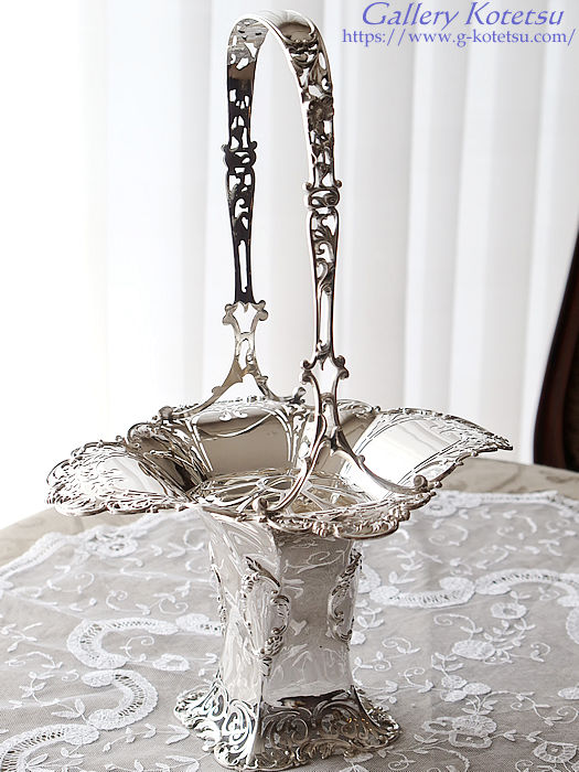 antique silver basket AeB[NVo[@oXPbg