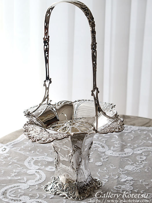 antique silver basket AeB[NVo[@oXPbg