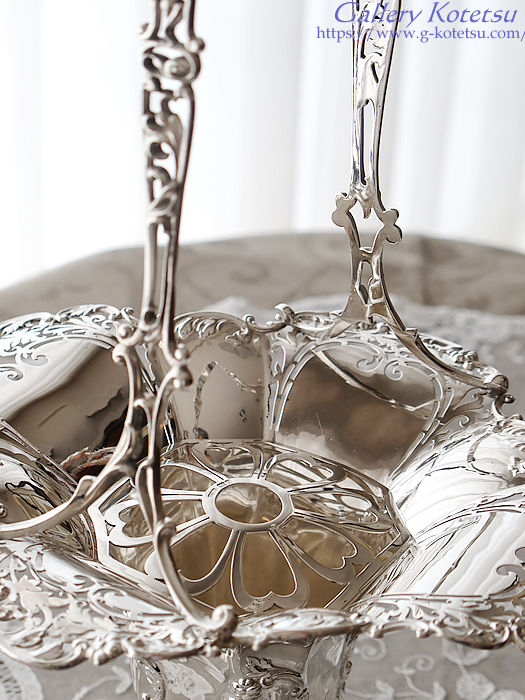 antique silver basket AeB[NVo[@oXPbg