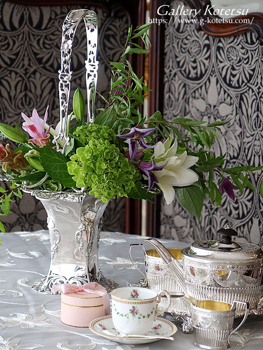 antique silver basket AeB[NVo[@oXPbg