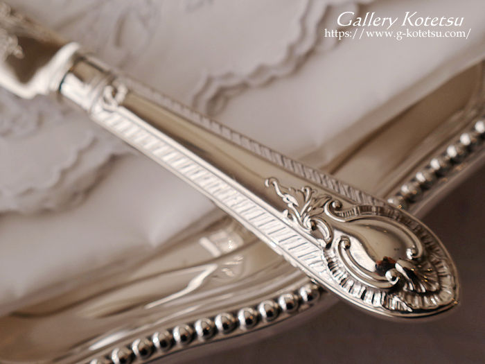 アンティークシルバー　ケーキナイフ antique silver cake knife