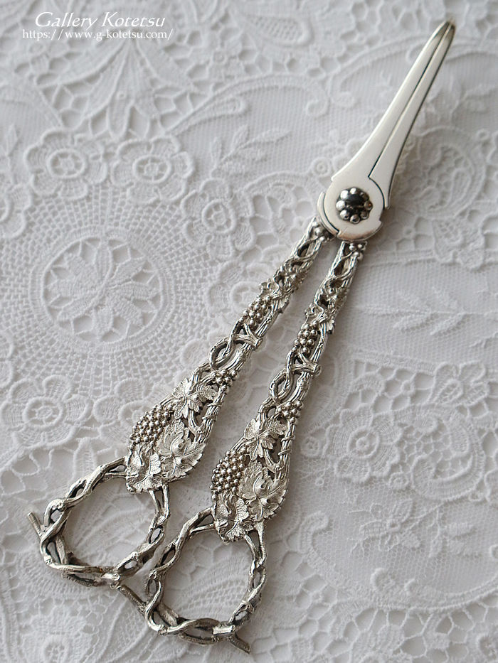 �p����� sterling siver �A���e�B�[�N�V���o�[�@�O���[�v�V�U�[�Y antique silver grape scissers