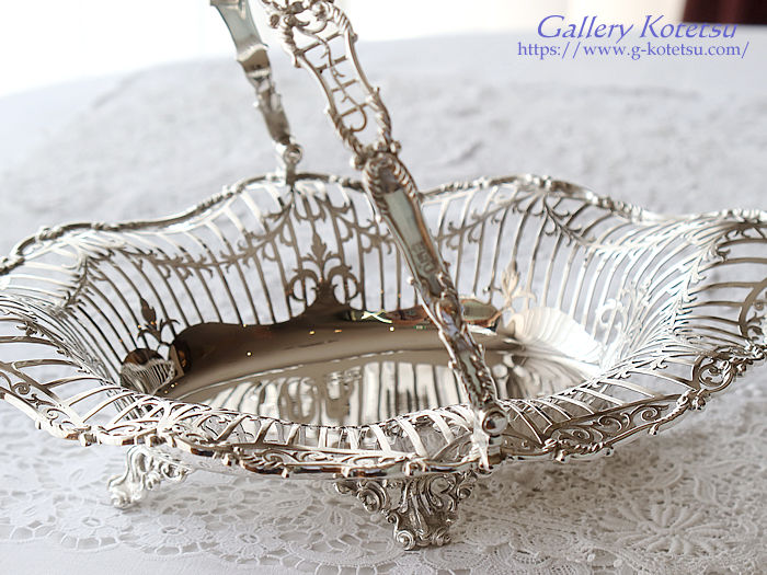 antique silver basket AeB[NVo[@oXPbg