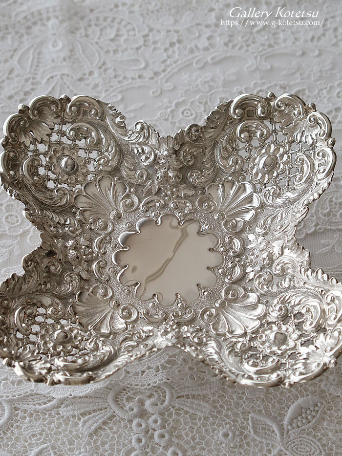 �p����� sterling siver �A���e�B�[�N�V���o�[�@�f�B�b�V�� antique silver dish
