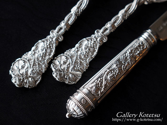 antique silver dessert cutlery