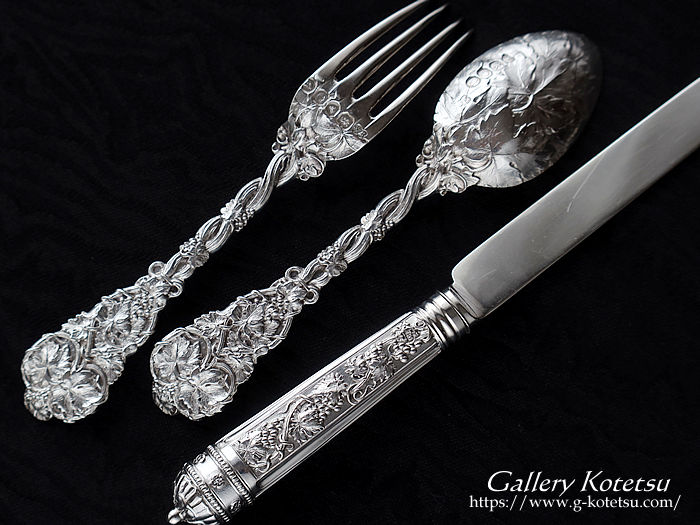 antique silver dessert cutlery