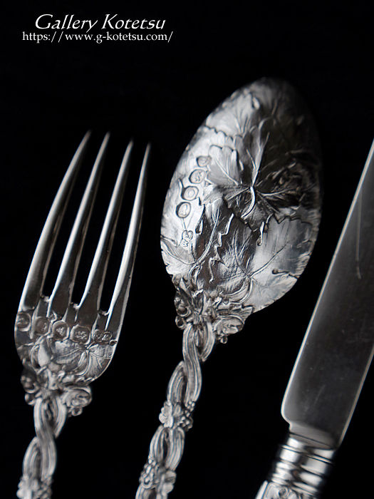 antique silver dessert cutlery