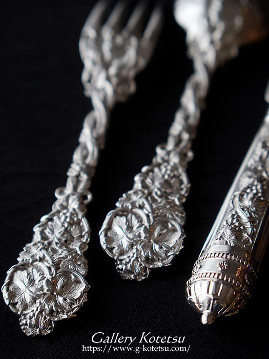 antique silver dessert cutlery