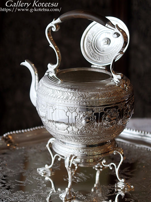 AeB[NVo[@eB[Pg antique silver tea kettle