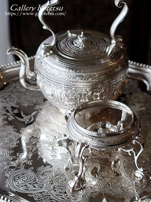 AeB[NVo[@eB[Pg antique silver tea kettle