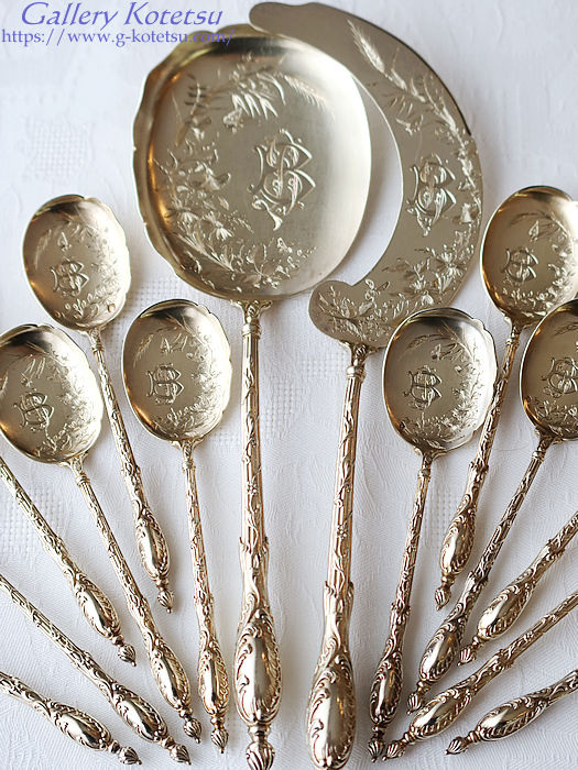 Xv[ antiquesilver icecreamspoon