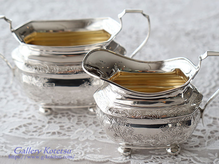 p sterling siver AeB[NVo[@eB[Zbg antique silver tea set