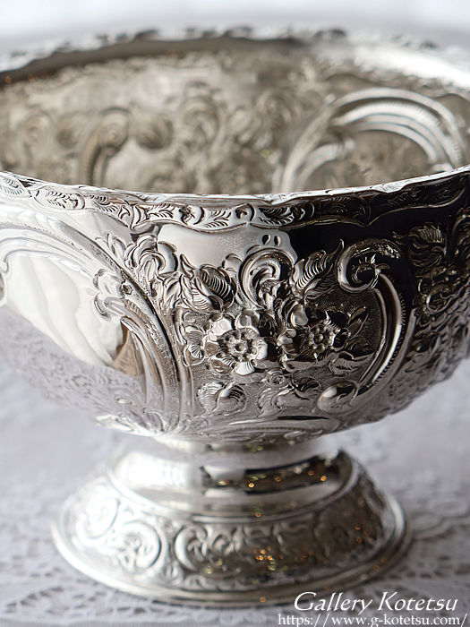 Ae[NVo[@[Y{E antique silver rose bowl