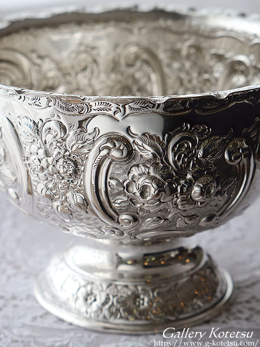 Ae[NVo[@[Y{E antique silver rose bowl