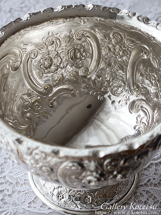 Ae[NVo[@[Y{E antique silver rose bowl