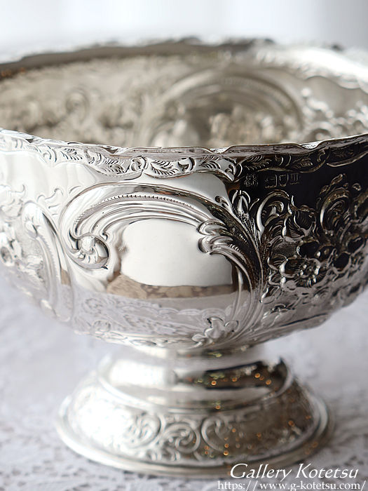 Ae[NVo[@[Y{E antique silver rose bowl