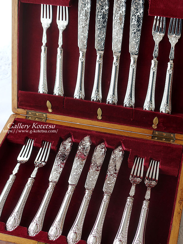 p sterling siver antique silver dessert cutlery