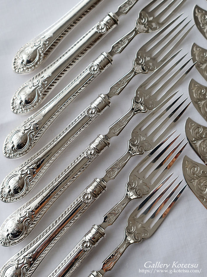p sterling siver antique silver dessert cutlery