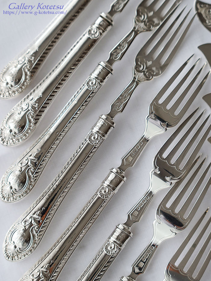 p sterling siver antique silver dessert cutlery