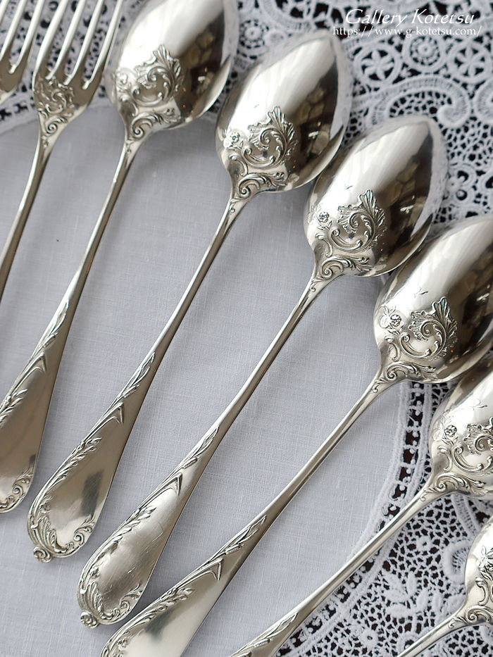 AeB[NVo[@fU[gXv[tH[N antique silver dessert spoon&fork