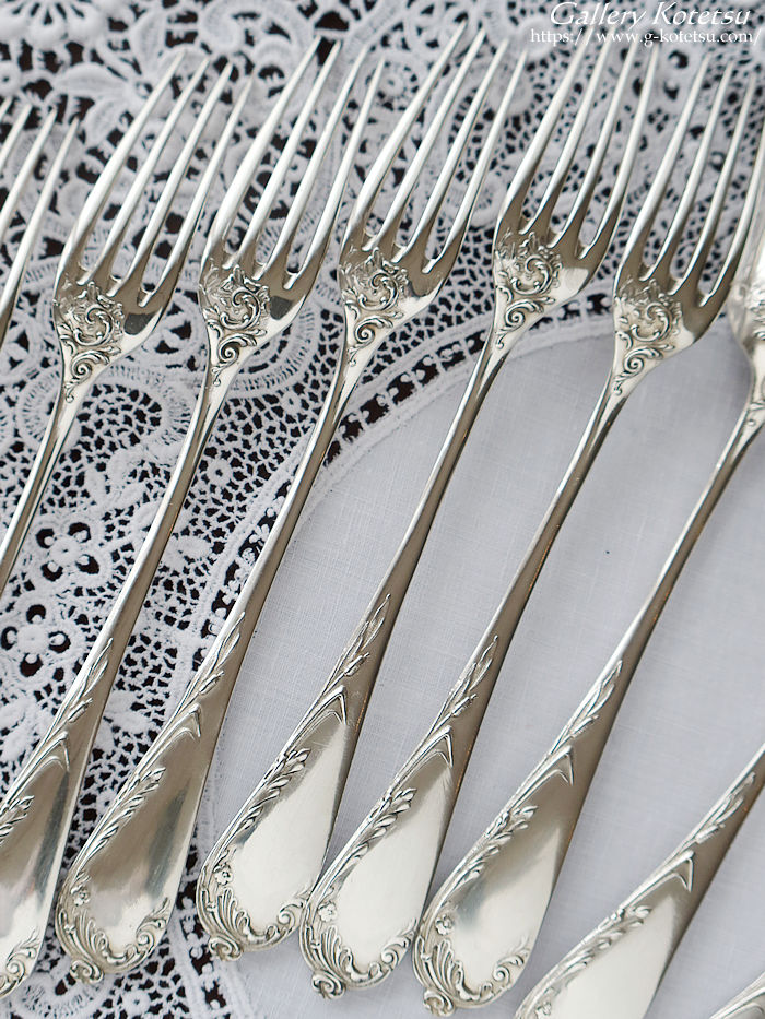 AeB[NVo[@fU[gXv[tH[N antique silver dessert spoon&fork