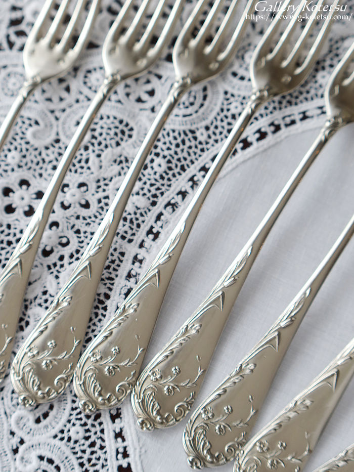AeB[NVo[@fU[gXv[tH[N antique silver dessert spoon&fork
