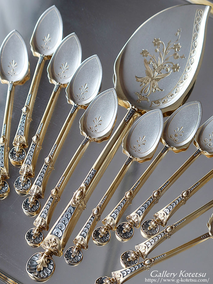 sterling siver  fU[gXv[ antiquesilver dessert spoon