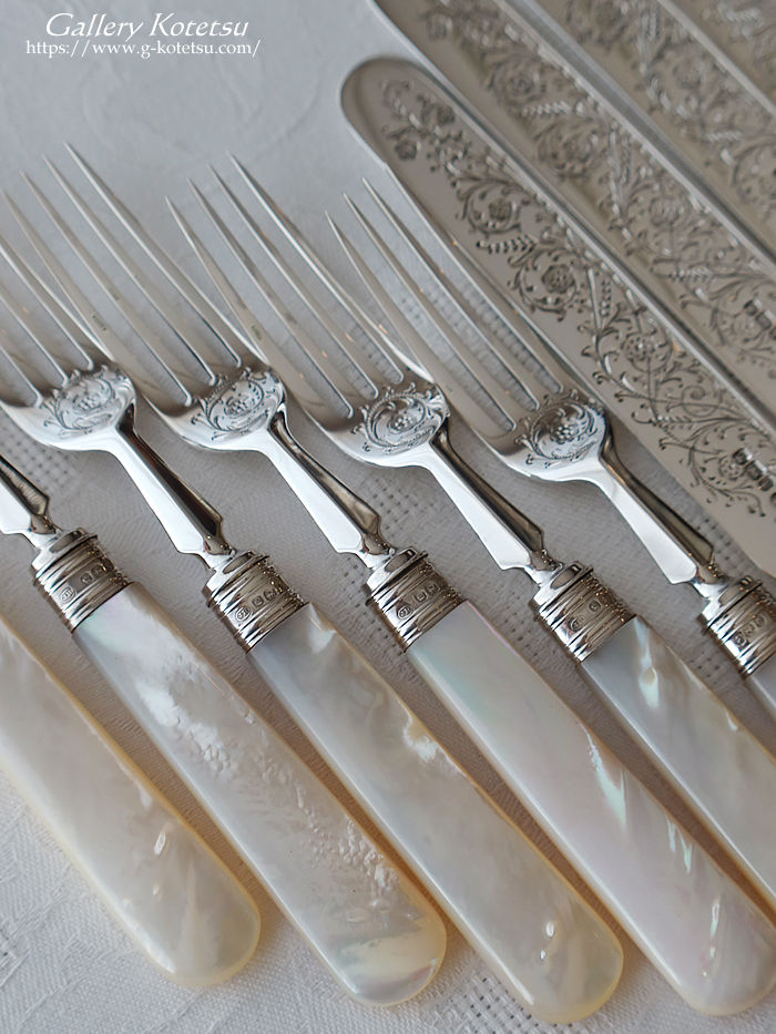 p sterling siver antique silver dessert cutlery