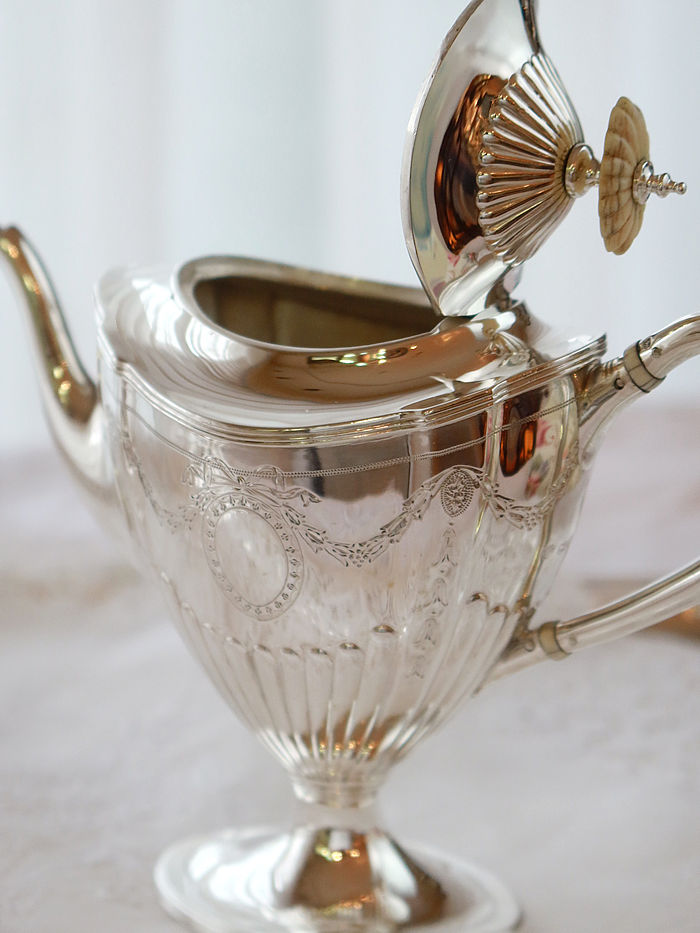 p sterling siver AeB[NVo[@eB[Zbg antique silver tea set
