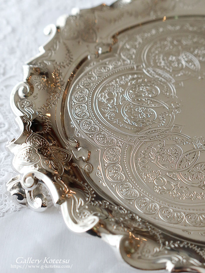 p sterling siver AeB[NVo[@T@ antique silver salver